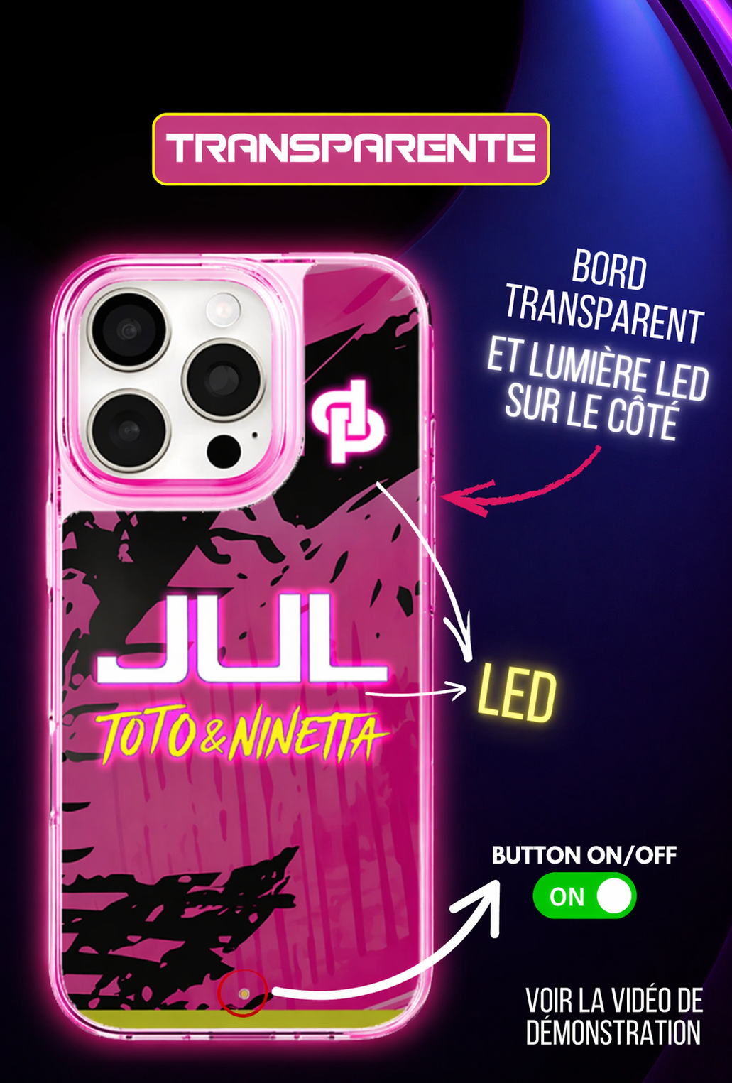 Coque Iphone LED - JUL ROSE